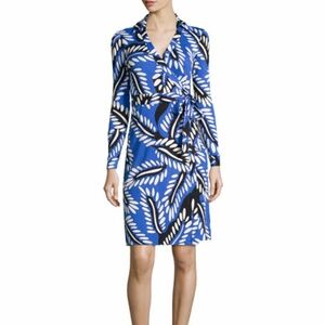 Diane Von Furstenberg New Jeanne Two Silk Wrap Dress
